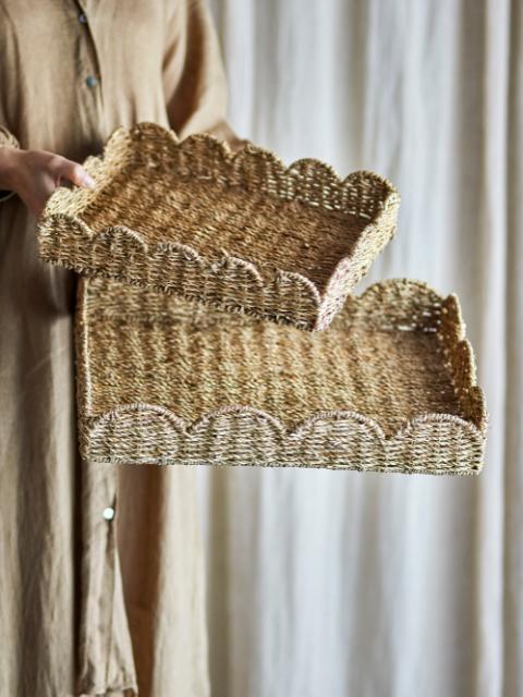 Brea Serving Tray, Nature, Seagrass