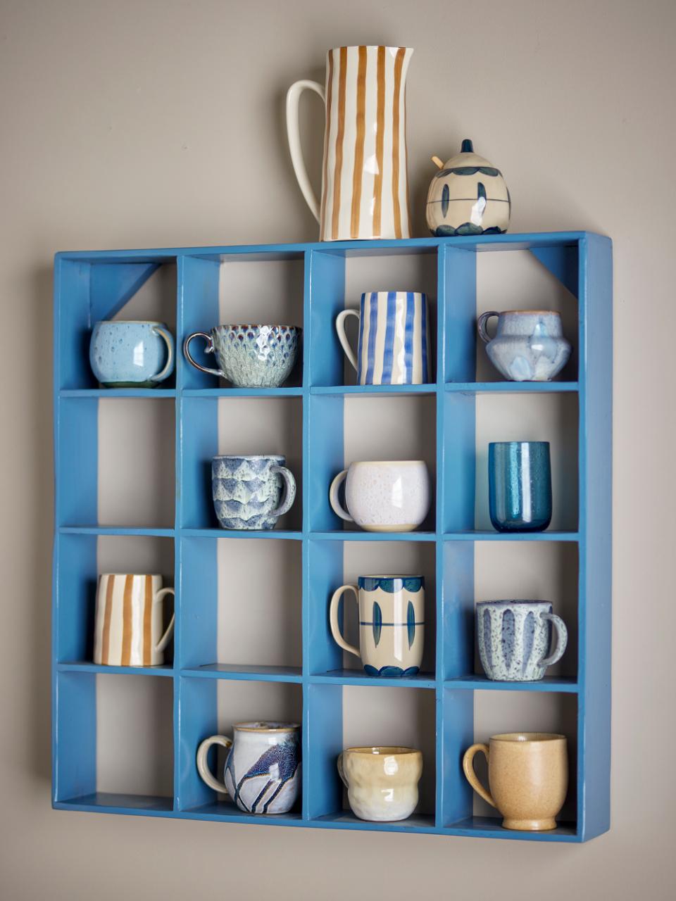 Bekka Regal, Blau, Recyceltes Holz