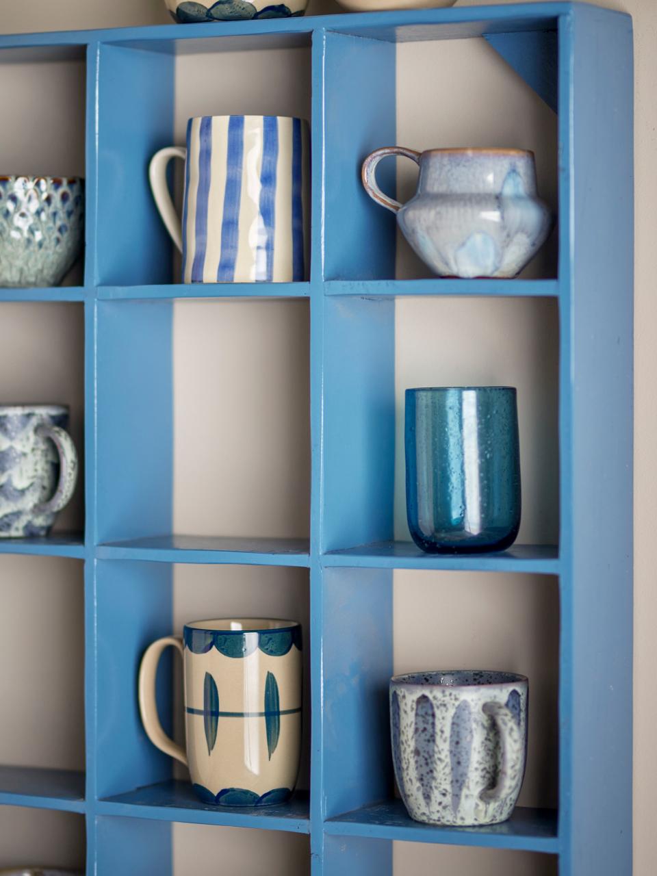 Bekka Regal, Blau, Recyceltes Holz