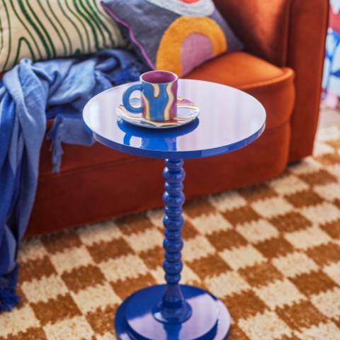 Ellar Table d'appoint, Bleu, FSC®100%, MDF