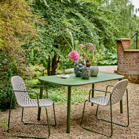 Calana Spisebord, Grøn, Metal