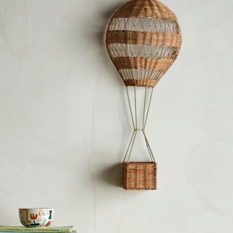 Huggi Wall Basket, Nature, Rattan