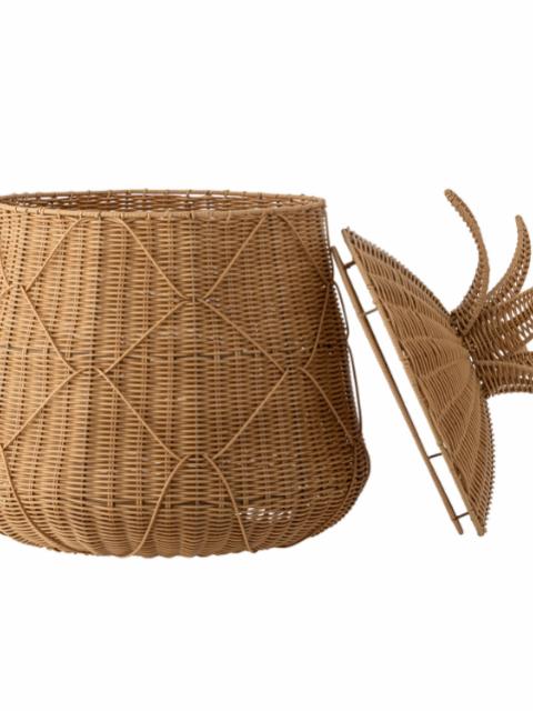 Anann Panier avec couvercle, Nature, Polyrattan
