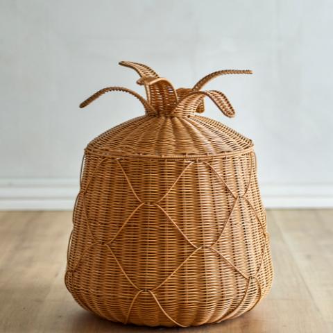Anann Panier avec couvercle, Nature, Polyrattan