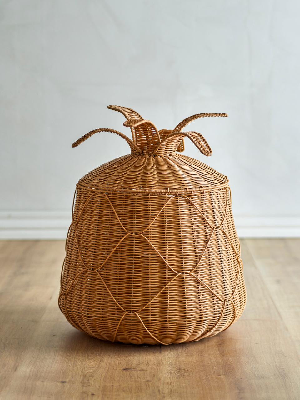 Anann Korb mit Deckel, Natur, Polyrattan