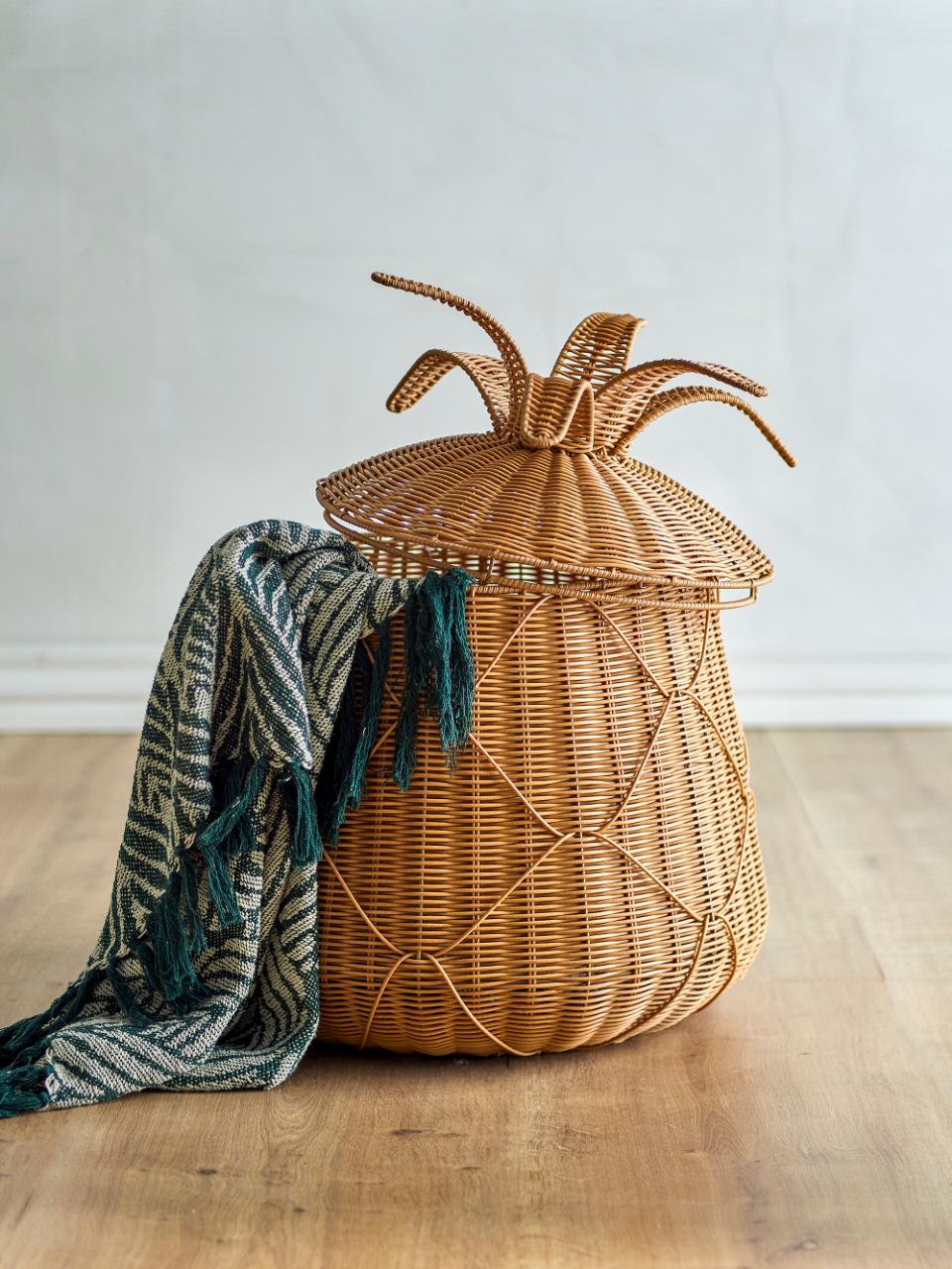 Anann Korb mit Deckel, Natur, Polyrattan