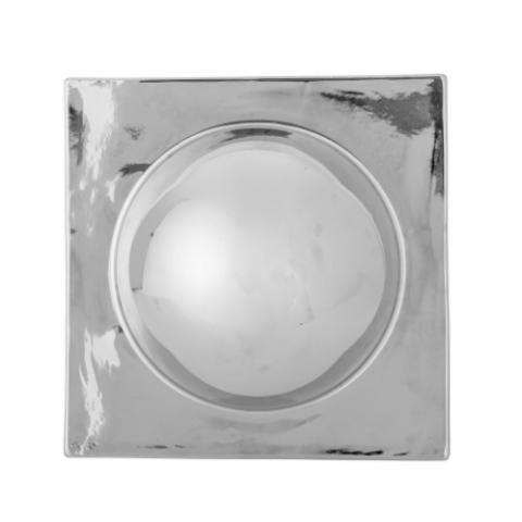 Cesta Déco murale, Argent, Grès