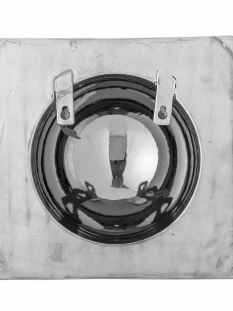 Cesta Wanddekoration, Silber, Steingut