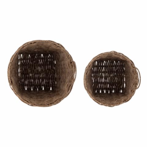 Cestina Basket, Brown, Polyrattan