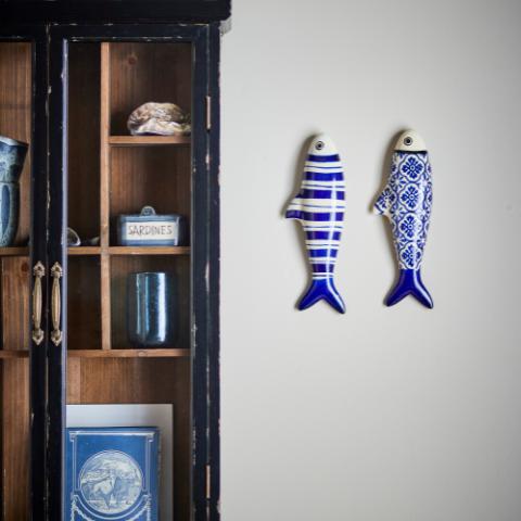 Dunne Wall Decor, Blue, Stoneware