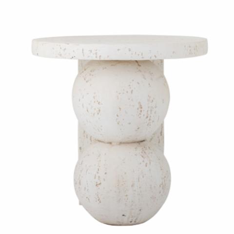 Tally Side Table, White, Resin