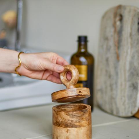 Nonnie Cruche avec couvercle , Nature, FSC®100%, Mango