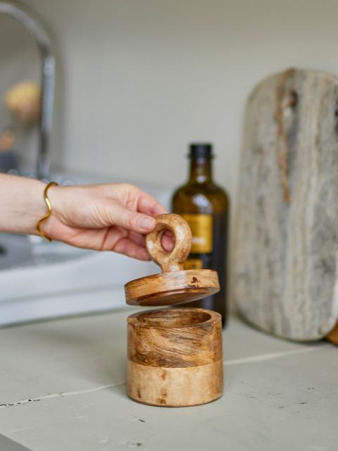 Nonnie Jar w/Lid, Nature, FSC®100%, Mango