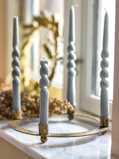 Gisela Advent Candle Holder, Brass, Metal