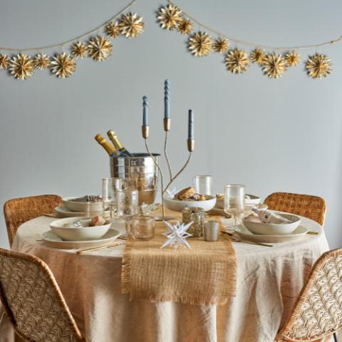 Lorine Candle Holder, Gold, Metal