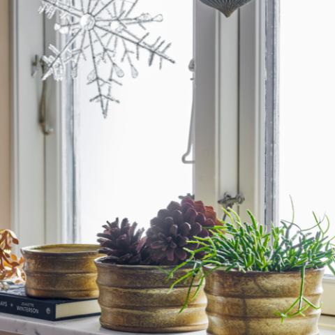 Lucilla Pot de fleurs, Or, Métal