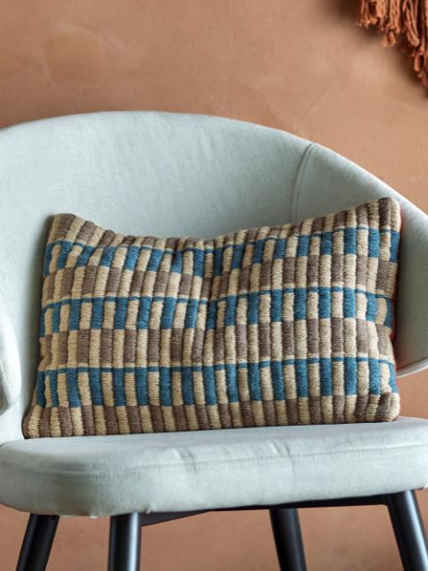 Newtown Cushion, Blue, Cotton
