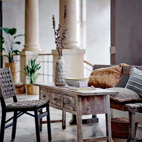 Lyla Cushion, Brown, Recycled Cotton