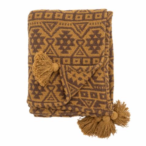 Lyla Throw, Brown, Recycled Cotton