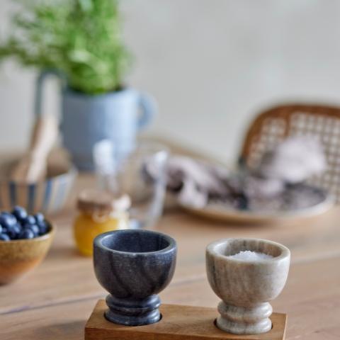Inesa Salt & Pepper Jar, Nature, Marble