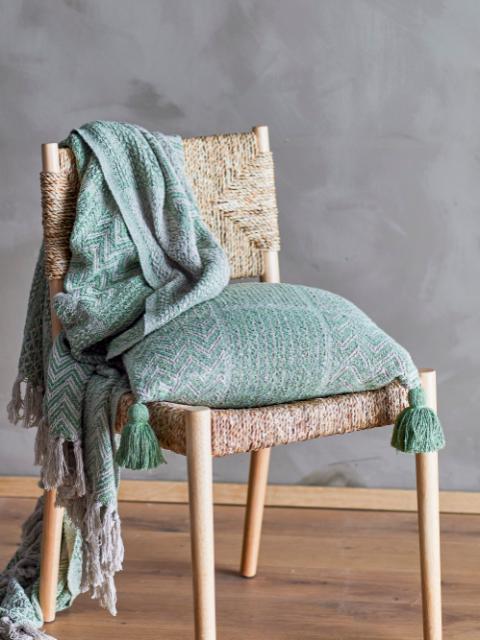 Rodion Throw, Green, Recycled Cotton