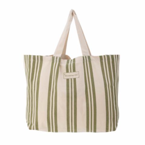 Trina Shopping Bag, Green, Cotton