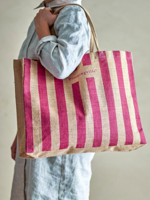 Bergamo Shopping Bag, Pink, Jute