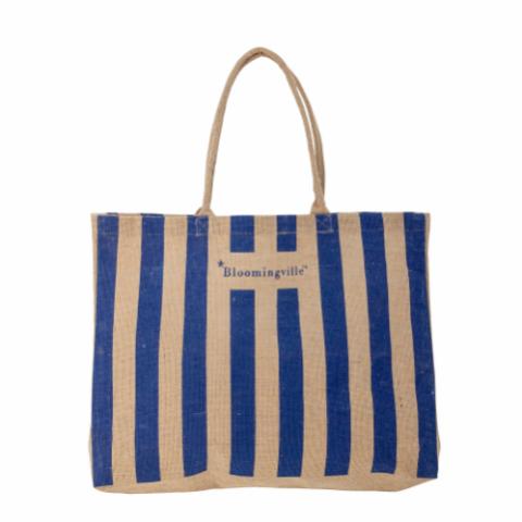 Bergamo Shopping Bag, Blue, Jute