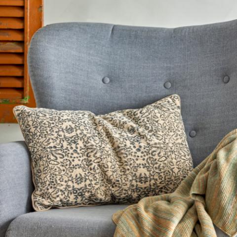 Jesi Cushion, Black, Cotton