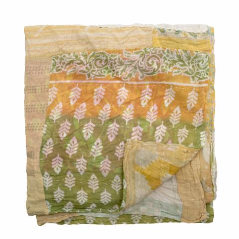 Sari Quilt, Yellow, Recycled Cotton
