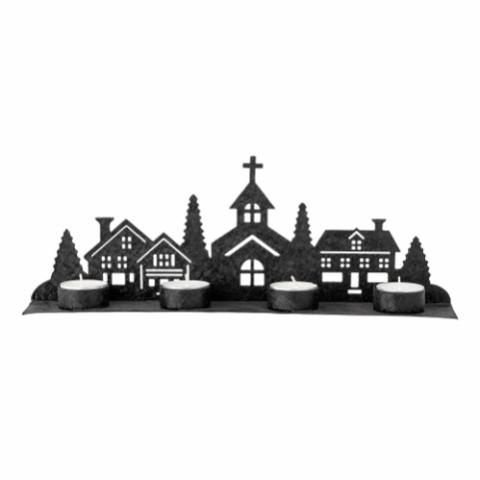 Cielo Fyrfadsstage, Sort, Metal