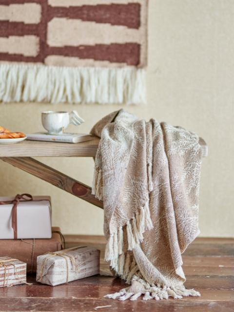 Gabriela Throw, Brown, Recycled Cotton