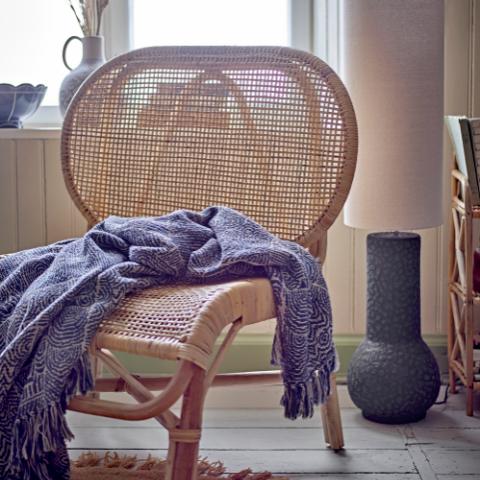 Bresso Plaid, Blue, Coton recyclé