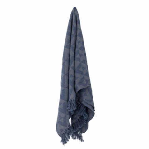 Udine Throw, Blue, Recycled Cotton