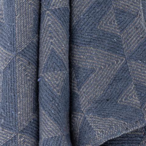 Udine Plaid, Blue, Coton recyclé