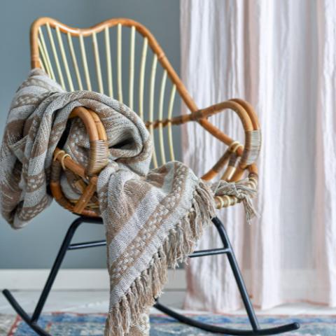 Marmi Plaid, Marron, Coton recyclé