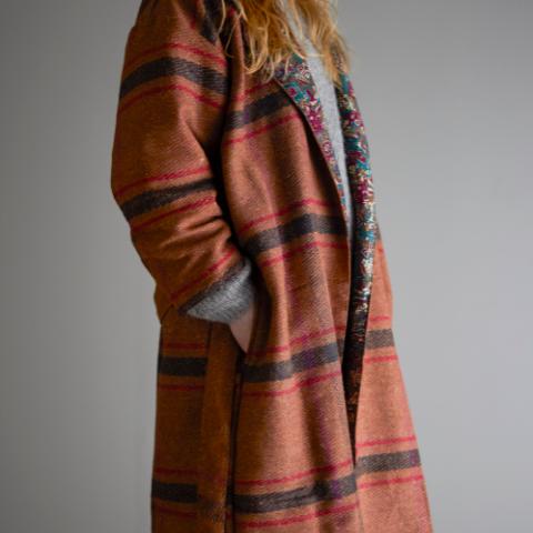 Rieti Kimono, Brown, Upcycled