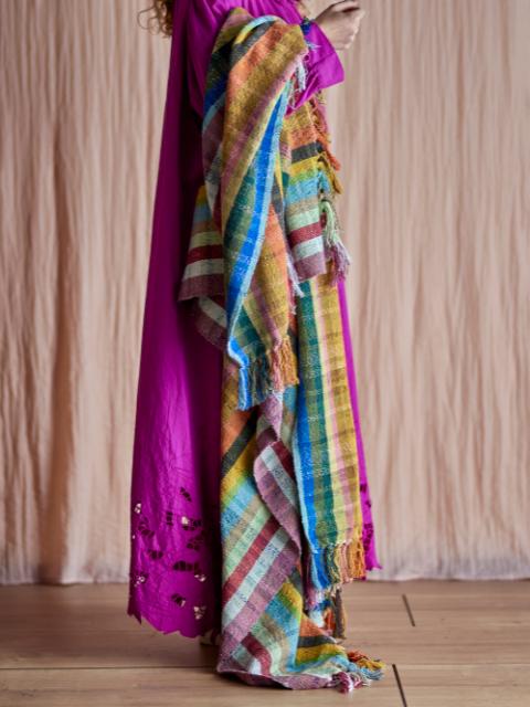 Elmy Throw, Multi, Recycled Cotton