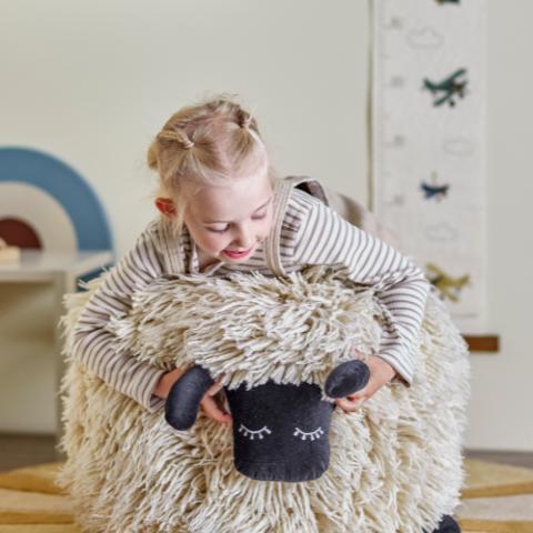 Dolly Pouf, Blanc, Laine