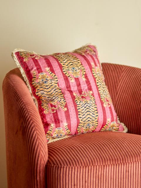 Poirino Coussin, Rose, Coton