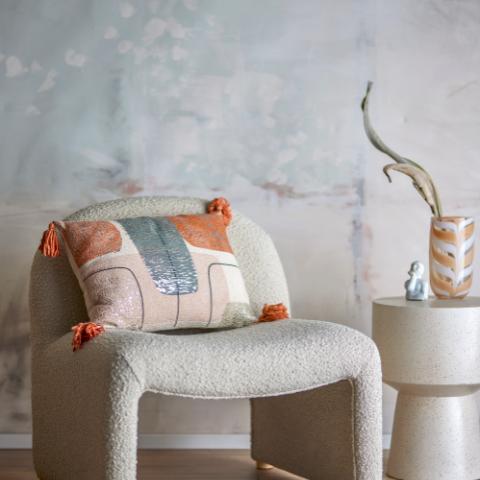 Lanzo Coussin, Multicolore, Coton