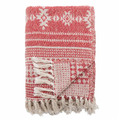 Oia Decke, Rot, Recycelte Baumwolle