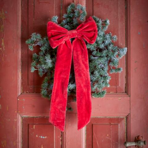 Ruby Nœud Décoratif, Rouge, Coton