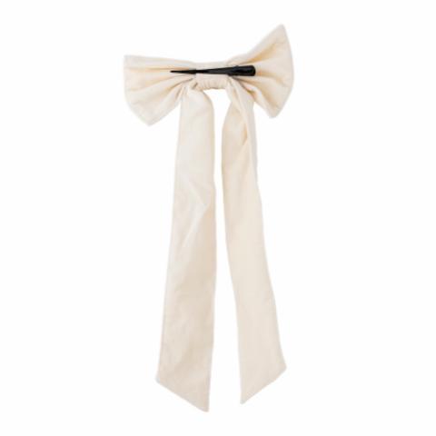 Ruby Deco Bow, White, Cotton