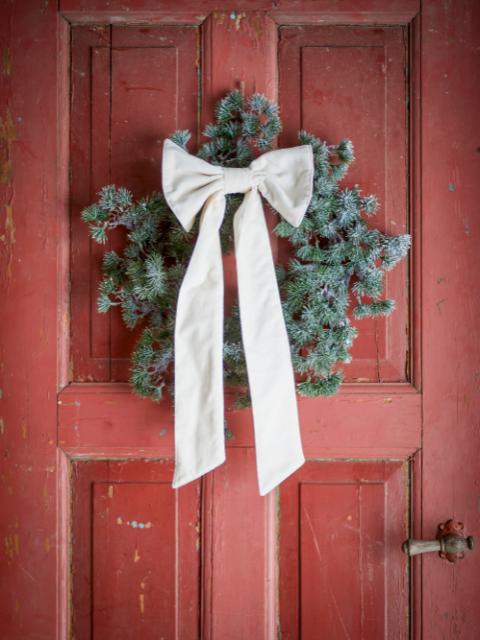 Ruby Dekorations Sløjfe, Hvid, Bomuld