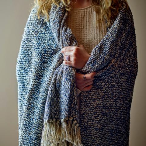 Ocean Plaid, Bleu, Polyester