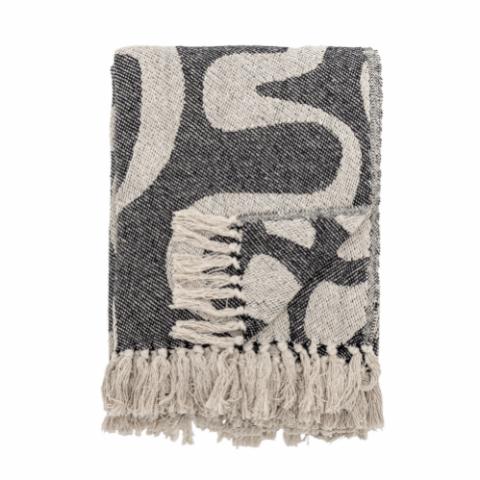 Salobre Throw, Black, Recycled Cotton