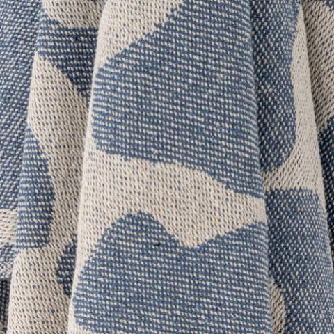Salobre Throw, Blue, Recycled Cotton