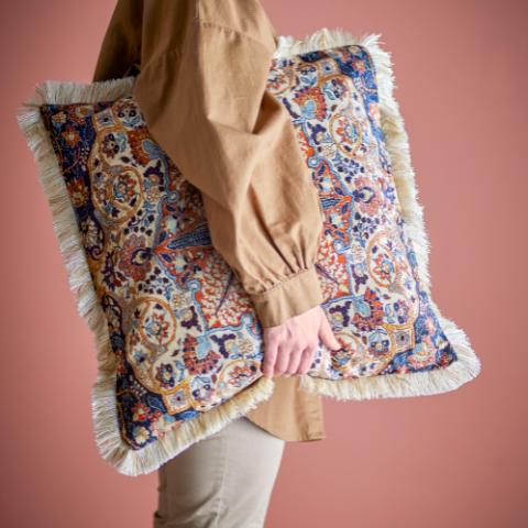 Asu Coussin, Marron, Viscose