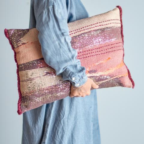 Bri Coussin, Marron, Coton